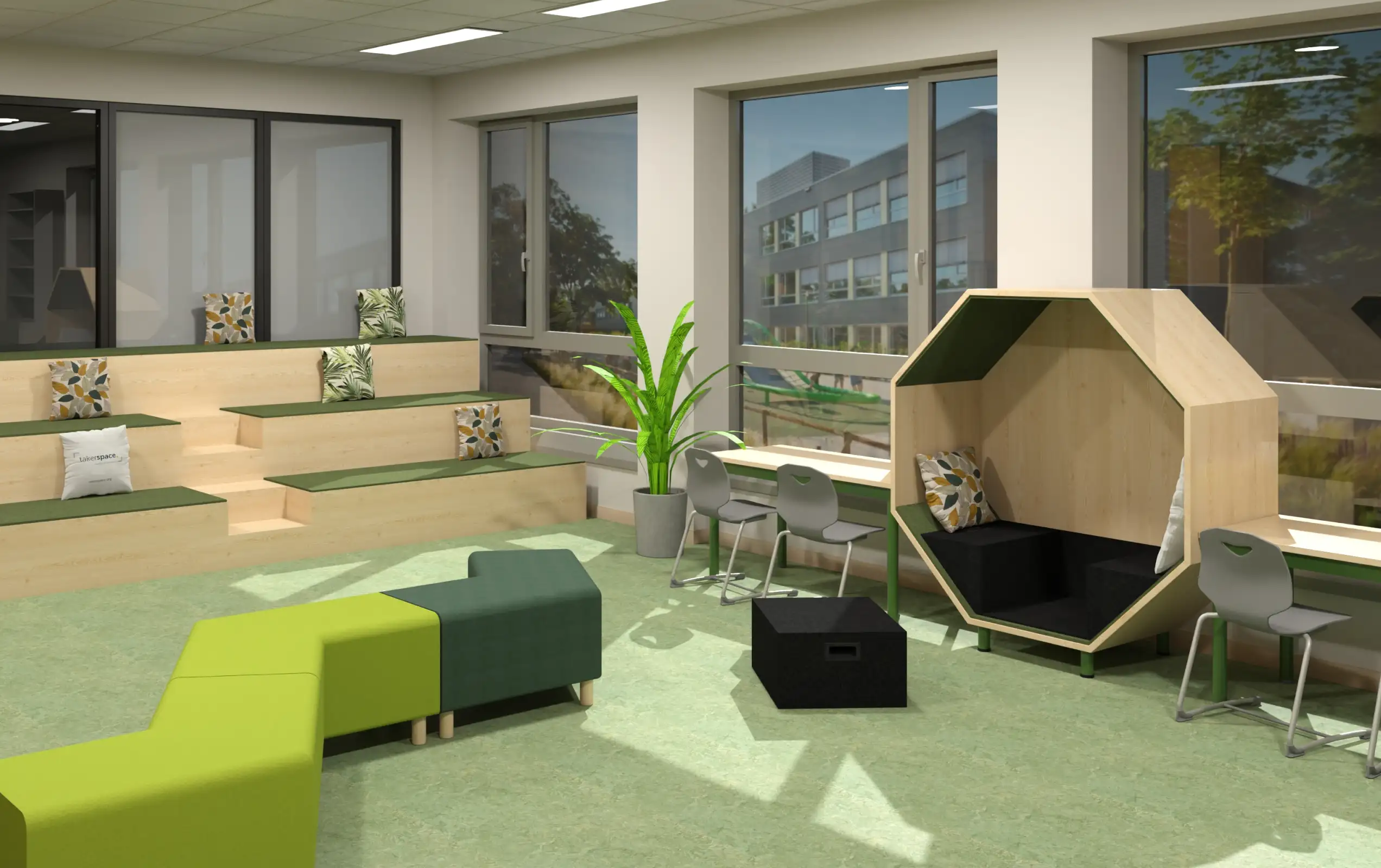 takerspace im Aufenthaltsraum als Lounge